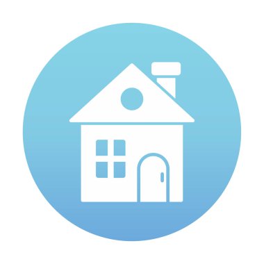 Eve. Web simgesi basit illüstrasyon