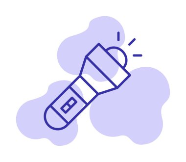 Seyahat fenerinin düz simgesi. Renkli vektör çizimi