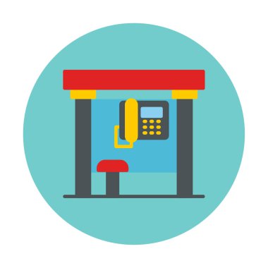 Basit Telefon Simgesi, vektör illüstrasyonu