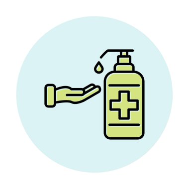 Basit El Yıkama simgesi, vektör illüstrasyonu