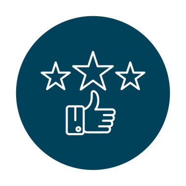 derecelendirme vektörü renk çizgisi simgesi 