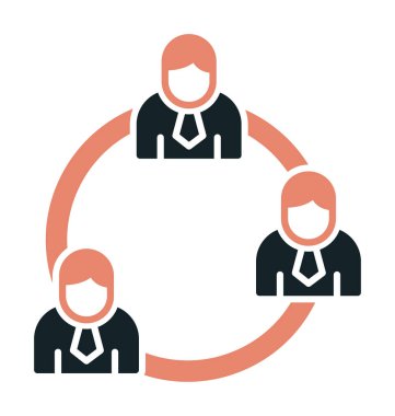 Takım iş web simgesi, vektör çizim