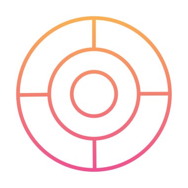 Basit hedef simgesi, hedef, vektör illüstrasyonu