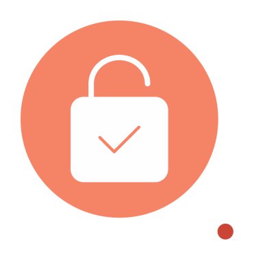 Beyaz arkaplanda asma kilit vektör çizimi