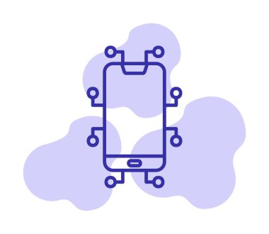 Akıllı telefon simgesi. özet vektör illüstrasyonu 