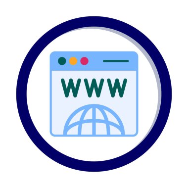 Basit web sitesi arayüzü simgesi, vektör illüstrasyonu