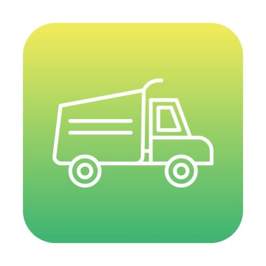 Web ve mobil uygulama tasarımınız için kamyon simgesi vektörü, kargo kamyonu logosu konsepti