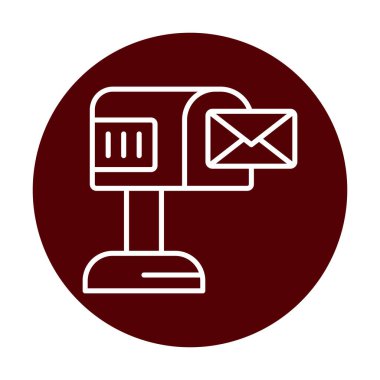 posta kutusu simgesi, vektör illüstrasyonu basit tasarım