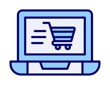 Ekran vektör illüstrasyonunda ticaret simgesi