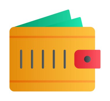 cüzdan vektör simgesi basit illüstrasyon