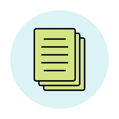 belge simgesi, vektör illüstrasyonu basit tasarım