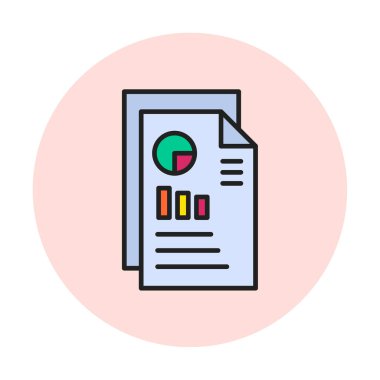 iş raporu simgesi, vektör illüstrasyonu basit tasarım