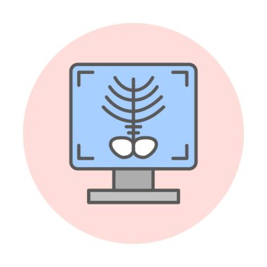 X-ray Bone ikon vektör çizimi