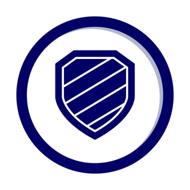 Güvenlik kalkanı simgesi, vektör illüstrasyonu