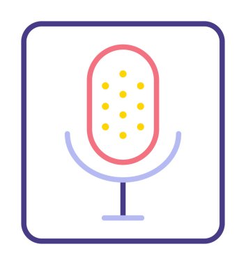 Illustration vector graphic of microphone icon