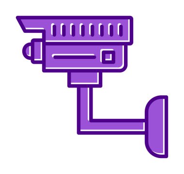 Basit bir CCTV kamera simgesi, vektör illüstrasyonu