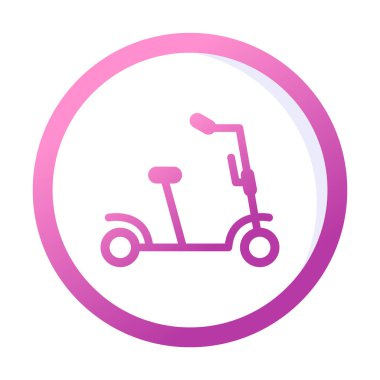 Scooter simgesi vektör illüstrasyonunu tekmele