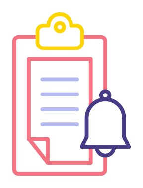 bildirim simgesi vektör illüstrasyonu. 