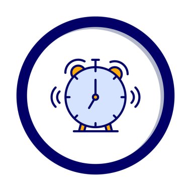 Beyaz arkaplanda alarm saat vektör çizimi