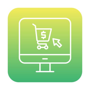 Projeniz için çevrimiçi alışveriş simgesi