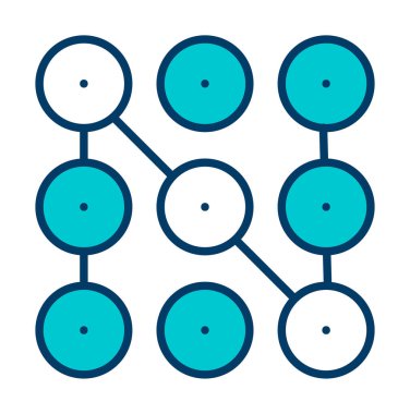 Desen ağ simgesi, vektör illüstrasyonu