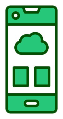 Akıllı telefon simgesi. özet vektör illüstrasyonu 