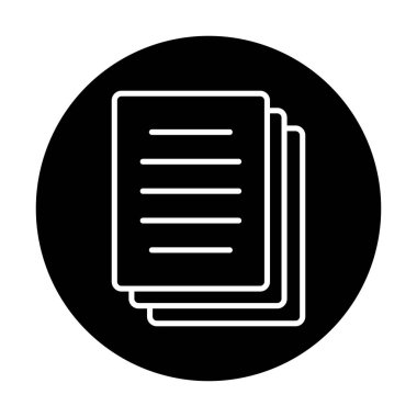 belge simgesi, vektör illüstrasyonu basit tasarım