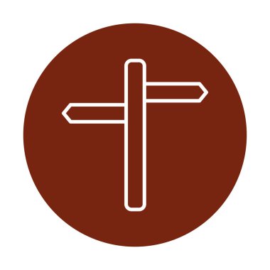 iki yönlü ikon. Vektör illüstrasyonu, düz tasarım