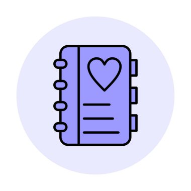 not defteri simgesi soyut arkaplan vektöründe izole edildi