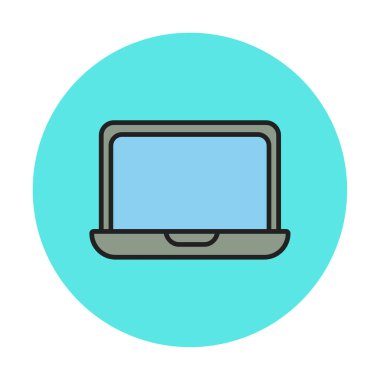 dizüstü bilgisayar simgesi, vektör illüstrasyonu basit tasarım 