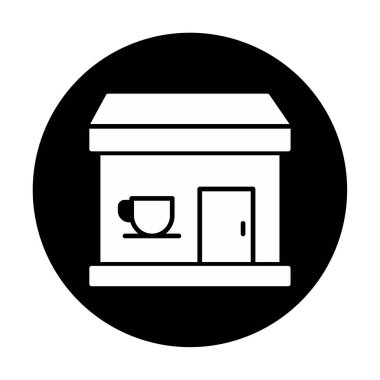 Kahve dükkanı ikonu. Basit logo