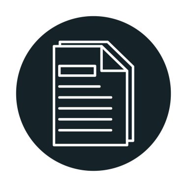 belge simgesi, vektör illüstrasyonu basit tasarım