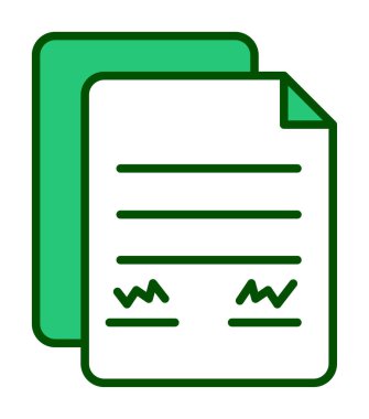 belge web simgesi vektör illüstrasyonu 