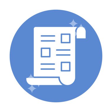 belge simgesi, vektör illüstrasyonu basit tasarım