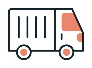 Van düz vektör simgesi