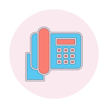 masa telefonu simgesi, vektör illüstrasyonu basit tasarım