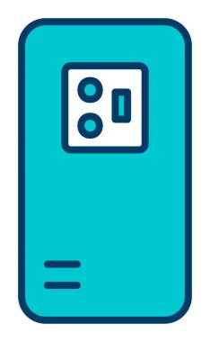 Mobil Arka Kamera simgesi, vektör illüstrasyon tasarımı