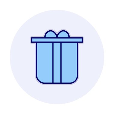 hediye kutusu simgesi, vektör illüstrasyonu  