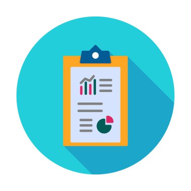 iş raporu simgesi, vektör illüstrasyonu basit tasarım