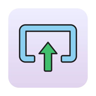 Girdi düz vektör simgesi