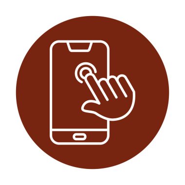 dokunmatik ekran simgesi, vektör illüstrasyonu 