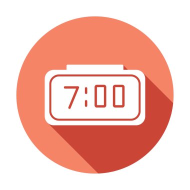 Dijital Saat simgesi. Vektör çizim