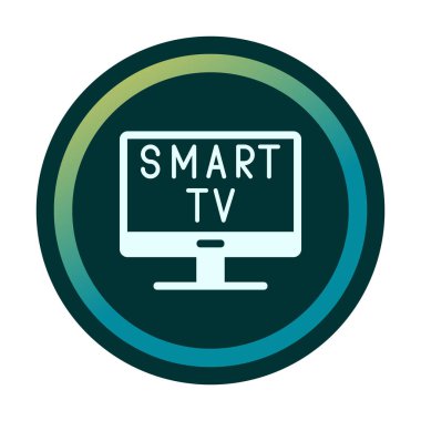 Basit Akıllı TV simgesi, vektör illüstrasyonu