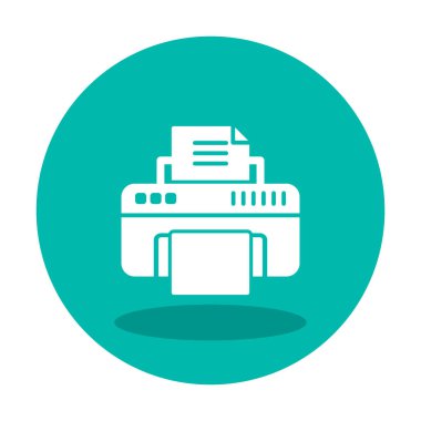 yazıcı simgesi web basit illüstrasyon