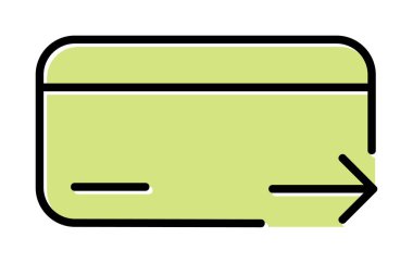 Kredi kartı ikonu vektör illüstrasyonu