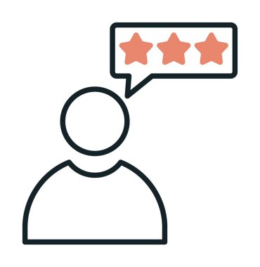 Müşteri İncelemesi, geribildirim ikonu vektör çizimi