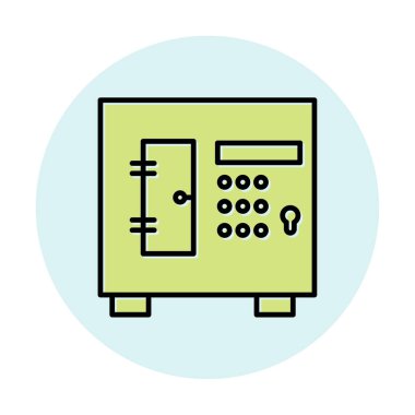 Güvenli kutu simgesinin vektör çizimi