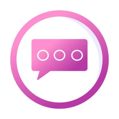 Basit sohbet simgesi, konuşma balonu, vektör illüstrasyonu