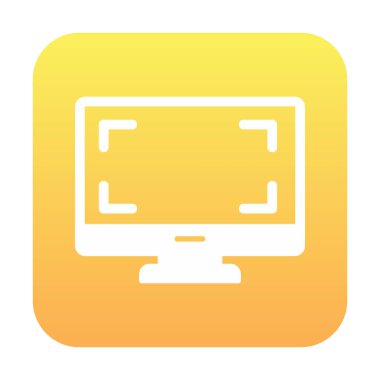 bilgisayar izleme simgesi, vektör illüstrasyonu basit tasarım