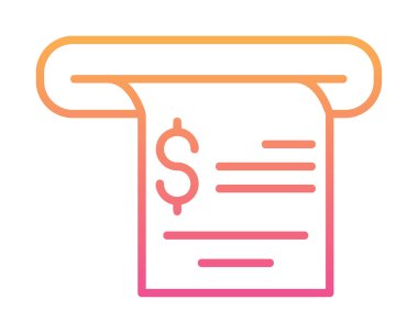 fatura simgesi, vektör illüstrasyonu basit tasarım